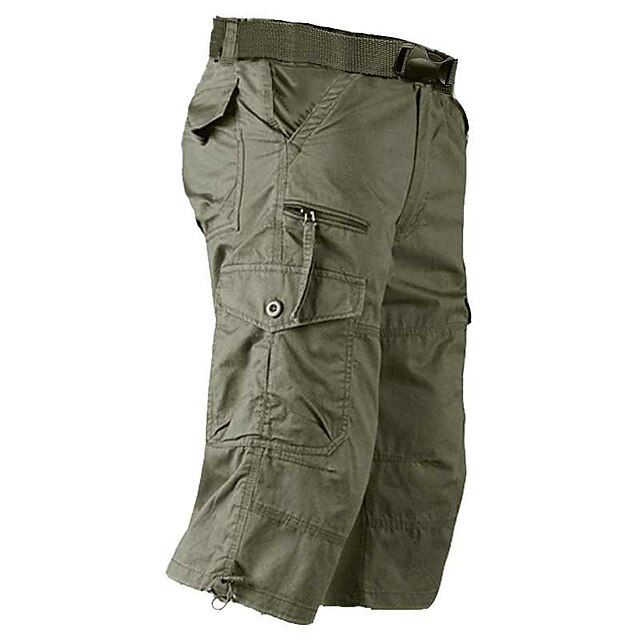 Men's Cargo Shorts Capri shorts Capri Pants Hiking Shorts Elastic Waist ...