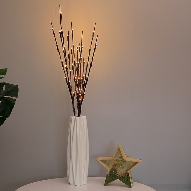 Warm White Led Branch Light, Battery Operated Lighted Branches Vase