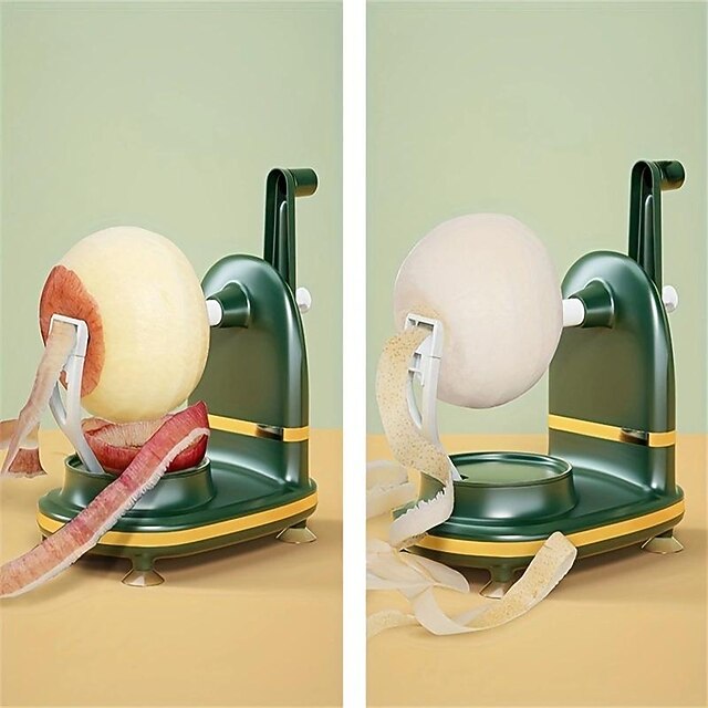 Fruit Automatic Rotating Peeler, Stainless Steel Blades Apple Cutter ...
