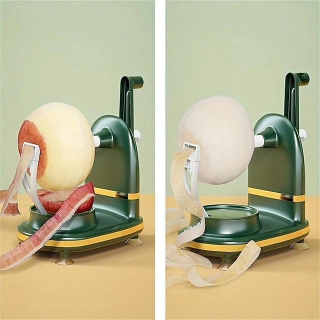 Rotating Fruit Cutter Fruit Automatic Rotating Peeler, Stainless Steel Blades Apple Cutter ...
