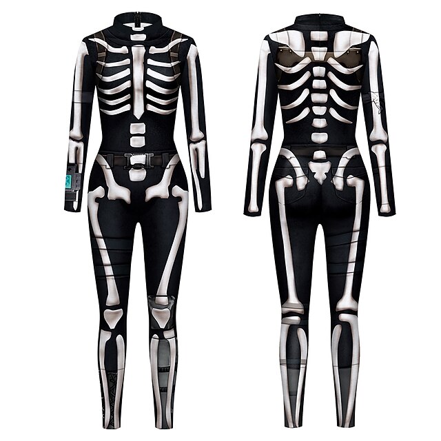 Carnival Costume Full Body Suit 2026 Skeleton Skull Carnival Cosplay ...