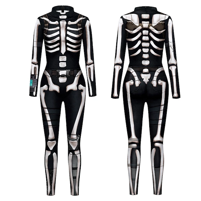 Carnival Costume Full Body Suit 2026 Skeleton Skull Carnival Cosplay ...