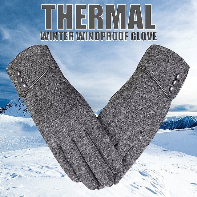  Winter Women Thermal Touch Screen Gloves Windproof Warm Velvet Glove Cycling Driving Gloves