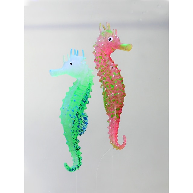  Akvárium Dekorace akvária Mini akvárium Mořský koník Libovolná barva Voděodolný Mini Svítící Silikon 1 10*4*1 cm