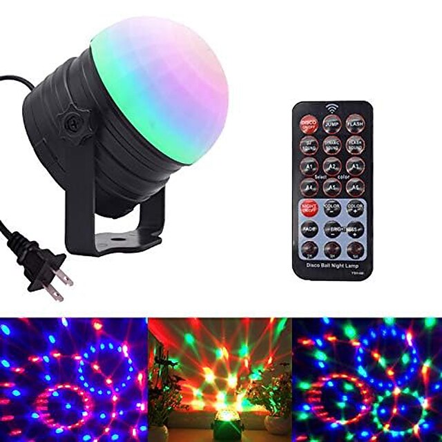 Portable Sound Activated Party Lights Disco Ball Party Strobe Light DJ