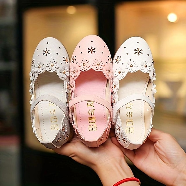  Boys Girls' Flats Daily PU Little Kids(4-7ys) Toddler(2-4ys) Daily White Pink Blue Summer Spring Fall