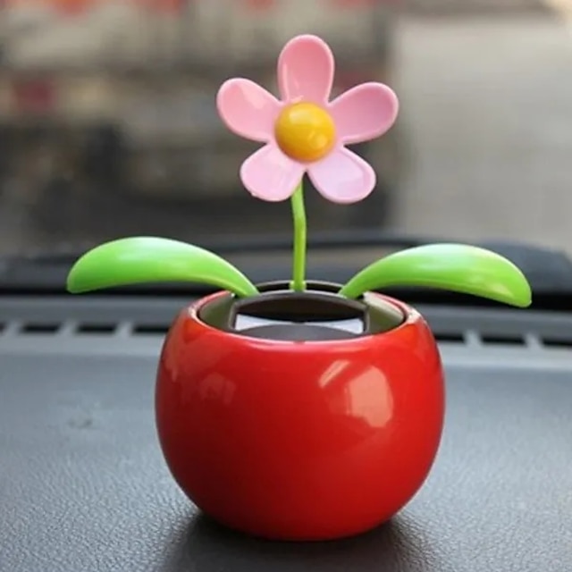  2 pçs nova moda solar alimentado dança balançando flor animada brinquedo estilo do carro decoração para casa ornamento