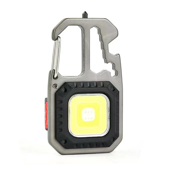  Mini LED Portable Keychain Flashlight Outdoor Camping COB Work Light Emergency Lighting With Window Hammer Bottle Opener Lamp