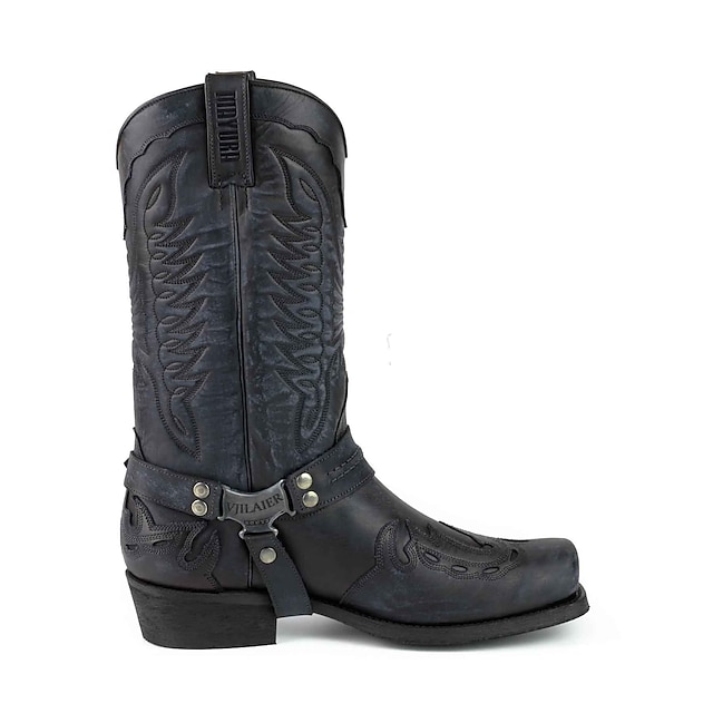  Herr Dam Stövlar Cowboystövlar Promenad Klassisk Ledigt Utomhus Dagligen PU Vattentät Bekväm Stövletter Loafers Svart Mörkröd Blå Höst Vinter