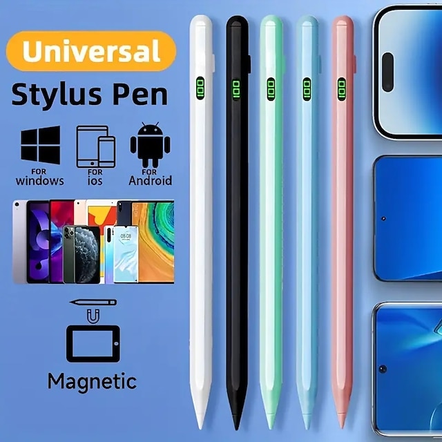  Stylet actif universel pour iPad iPhone stylet capacitif à affichage numérique pour Android iOS Windows stylet magnétique à écran tactile pour Apple Pencil/tablette Samsung