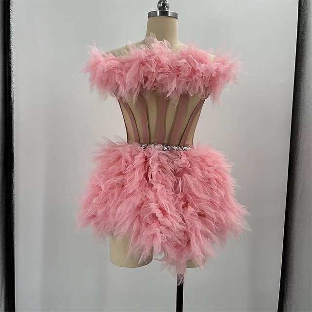 Dance Costumes Exotic Dancewear Dress Feathers / Fur Women's Party