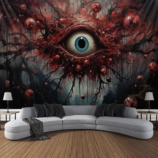  Uhyggelige Øjne Hængende Gobelin Vægværk Kunst Stor Gobelin Murmaleri Dekorationsfotografi Baggrund Tæppe Gardin Hjem Soveværelse Stue Dekorationer