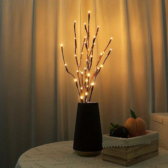 Warm White Led Branch Light, Battery Operated Lighted Branches Vase