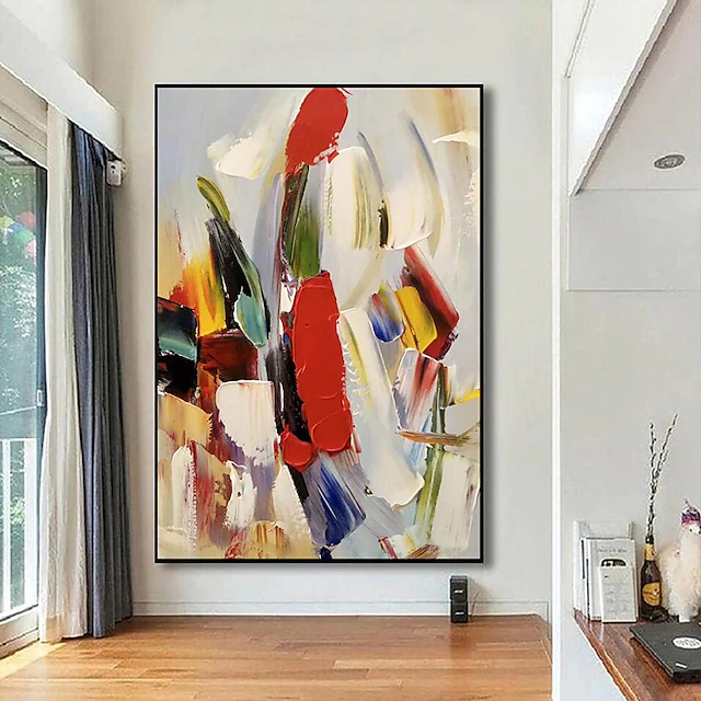 Abstract Colorful Knife Painting Hand Painted Oil Paintings On Canvas Handmade Large Size Modern Wall Art For Home Wall Decoration 8