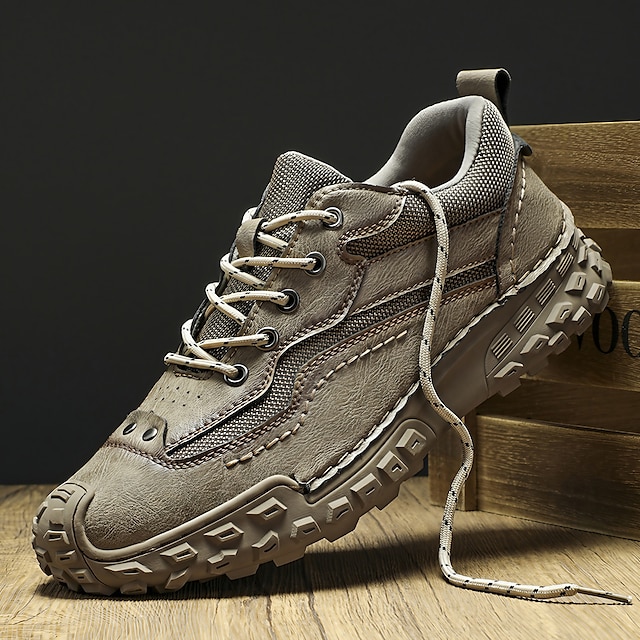  Homme Oxfords Chaussures décontractées pour hommes Rétro Bottes de randonnée Bottes décontractées Chaussures faites à la main Marche Décontractées du quotidien Cuir Confortable Bottine / Demi Botte
