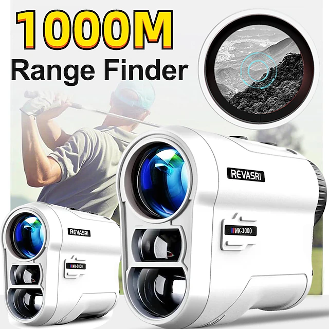 Golf Rangefinder With Slope And Pin Lock Vibration External Slope Switch For Golf Tournament Legal Rangefinders With Rechargeable Battery 1000YDS Laser Range Finder 13