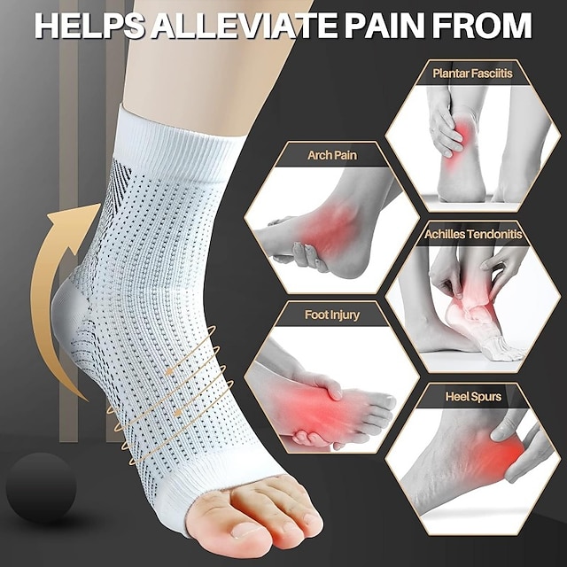  2 ζεύγη κάλτσες νευροπάθειας για γυναίκες και άνδρες κάλτσες αστραγάλου σιδερώματος και κάλτσες συμπίεσης τενοντίτιδας για ανακούφιση από τον πόνο και πελματιαία απονευρωσίτιδα για γυναίκες και άνδρες