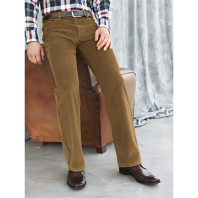 Men's Dress Pants Corduroy Pants Trousers Casual Pants Front Pocket ...