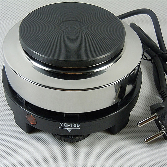  Mini aquecedor elétrico fogão placa quente portátil único queimador para leite água café aquecimento multifuncional aparelho de cozinha em casa (ue/plug)