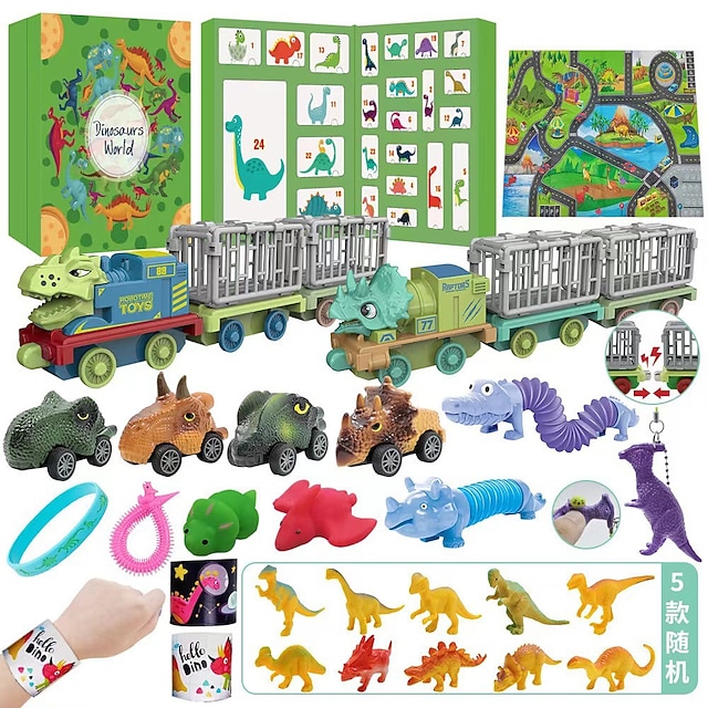  Jule Adventskalender Fyllstoffer Julegaver Gutter Barn Jule Nedtellings Dinosaur Kommer til Kalender DIY Tyrannosaurus Rex Dinosaur Lekesett