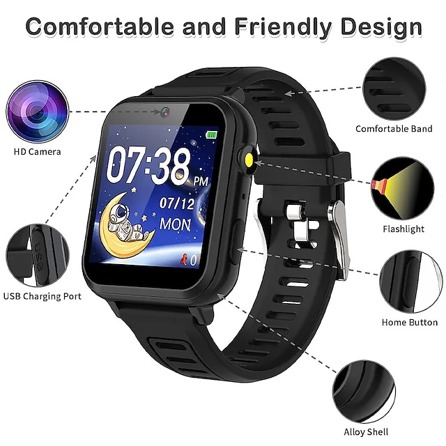  S16 Kids Smart Watch With 24 Games Camera Alarm Clock Calculator Flashlight Pedometer Gift Toys For Boys