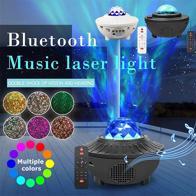  Sterrenhemelprojector Galaxy LED-lichtapparaat met ingebouwde Bluetooth-luidspreker Nachtverlichting voor kinderen Thuis Slaapkamerdecoratie Valentijnsdagcadeau