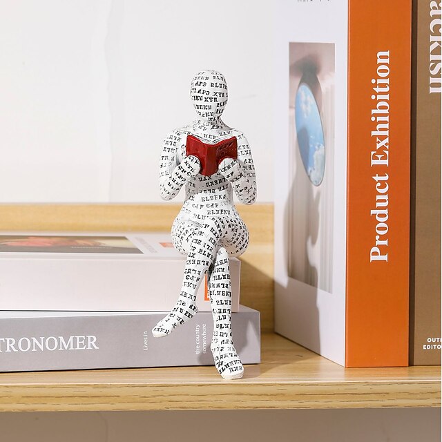 Woman Reading Paper Statuette Pulp Molding Statuette Innovative Reading