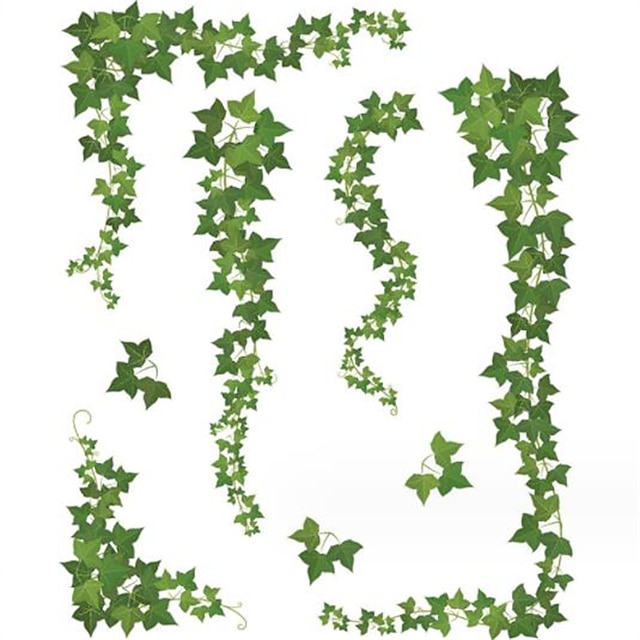  緑の植物つるウォールステッカーつる登山虎イラスト壁装飾自己粘着ステッカー