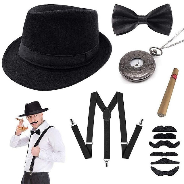 Vintage Roaring 20s 1920s Panama Hat Accesories Set Accessories Set The ...