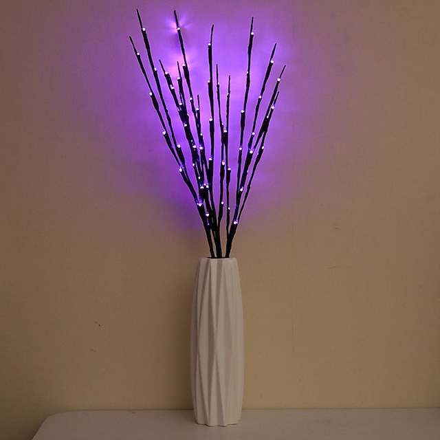 Warm White Led Branch Light, Battery Operated Lighted Branches Vase Filler Willow Twig Lighted