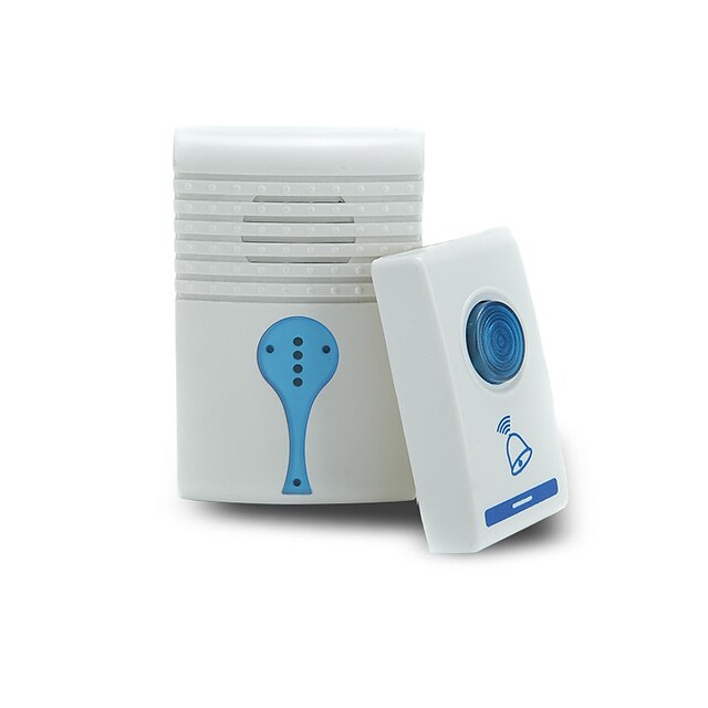  Timbre inalámbrico 1 botón 1 receptor control remoto timbre de puerta de seguridad para el hogar