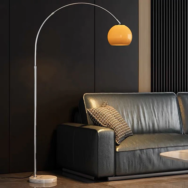 Arc Lamp - Height Adjustable 180 cm 60 W Orange/White Arc Lamp, Floor ...