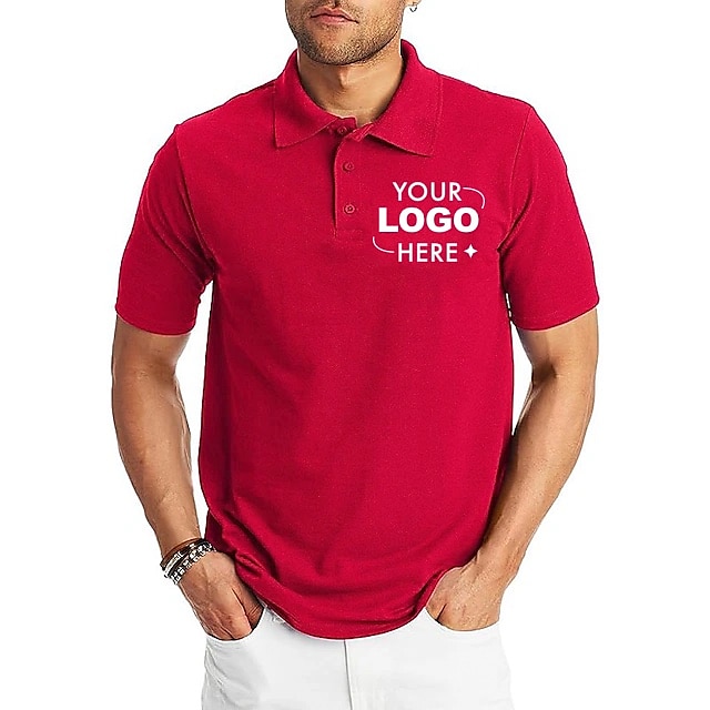 Men's Lapel Polo Graphic Polo Button Up Polos Polo Shirt Cotton Polo Shirt Animal Dinosaur Graphic Prints Turndown Maroon Custom Print Black White Yellow Outdoor Street Short Sleeve Print Clothing