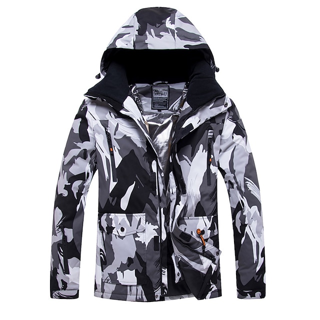  Ανδρικά Γυναικεία hoodie σακάκι Μπουφάν για σκι Εξωτερική Χειμώνας Διατηρείτε Ζεστό Αντιανεμικό Αναπνέει Αποσπώμενη κουκούλα Αντιανεμικά Χειμωνιάτικα μπουφάν για