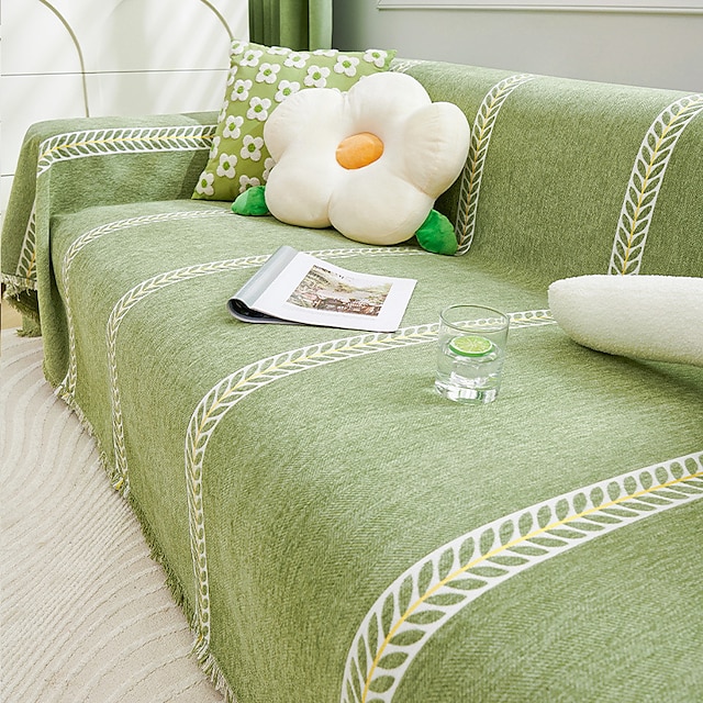  chenille narzuta na sofę narzuta na kanapę szałwia zielony ochraniacz na kanapę sofa koc sofa narzuta na kanapy nadająca się do prania sofa segmentowa pokrowce na kanapy dla psów