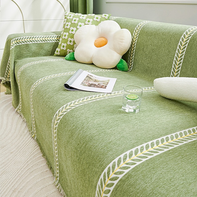 Chenille Sofa Cover Couch Cover Sage Green Couch Protector  Sofa Blanket Sofa Throw Cover for Couches Washable Sectional Sofa Couch Covers for Dogs