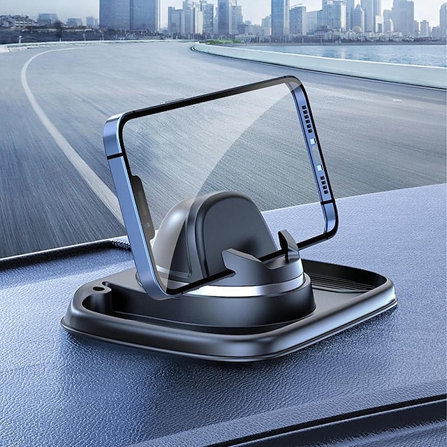  wielofunkcyjny uchwyt samochodowy na telefon, obracający się o 360 stopni uchwyt na telefon komórkowy na deskę rozdzielczą, antypoślizgowy uchwyt do nawigacji samochodowej, pasuje do maty
