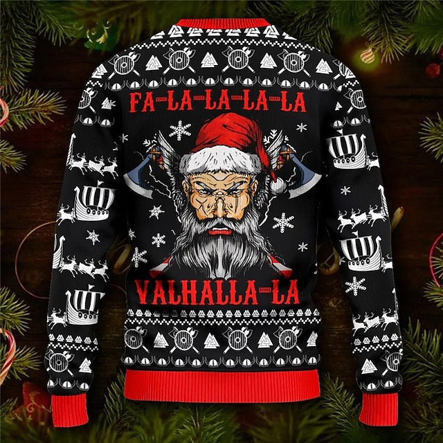"Put Christ Back In Christmas" Ugly Christmas Sweater T-Shirt For Men - Funny Holiday Graphic Tee - View #6