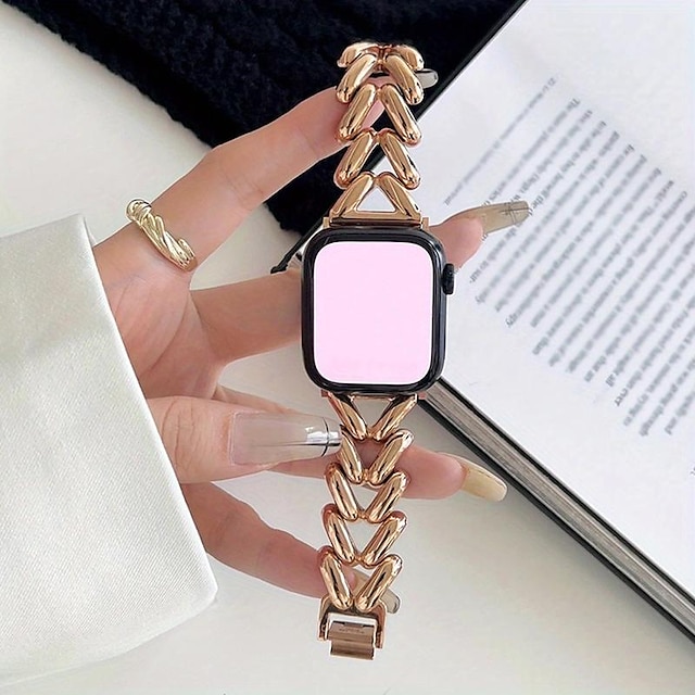  Kompatibel mit Apple Watch Armband 38mm 40mm 41mm 42mm 44mm 45mm 49mm Luxus Legierung Ersatzarmband für iwatch Ultra 2 Series 9 8 7 SE 6 5 4 3 2 1