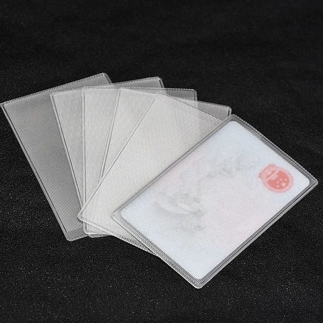 20pcs/set PVC Transparent Card Holder Bus Business Case Bank Credit ID ...