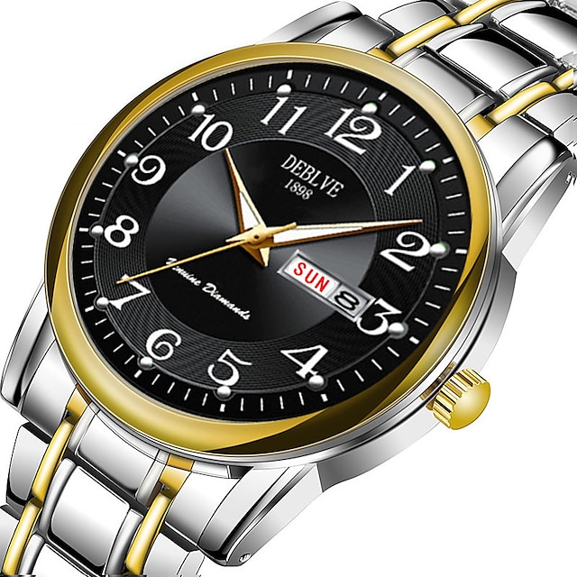  luksusowe męskie zegarki świecący wodoodporny zegarek ze stali nierdzewnej kwarcowy męski zegarek z datą i kalendarzem biznesowy zegarek na rękę relogio masculino