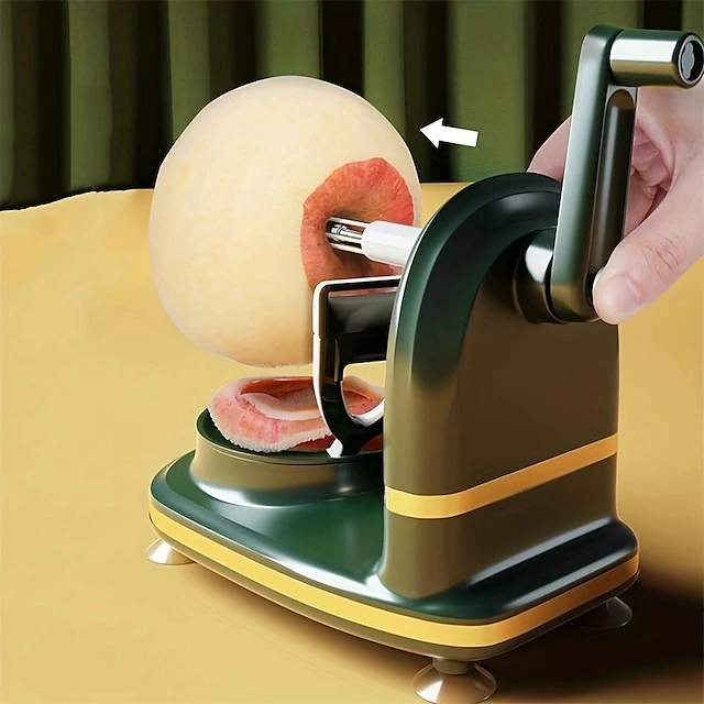 Rotating Fruit Cutter Fruit Automatic Rotating Peeler, Stainless Steel Blades Apple Cutter ...