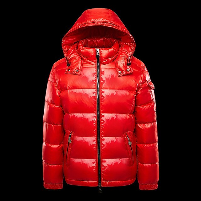 Men's Down Jacket Puffer Jacket Hooded 90% White duck down Outdoor ...