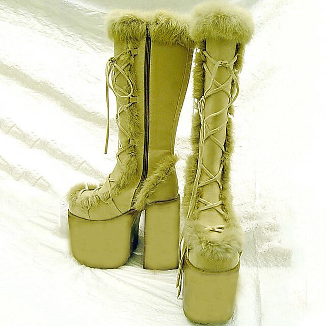 Women's Boots Platform Boots Plus Size Party Daily Club Solid Color