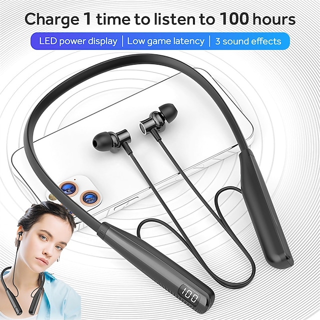  GM-Y10 ネックバンドヘッドホン 耳の中 Bluetooth 5.3 エルゴノミック設計 ステレオ ディープベース のために Apple Samsung Huawei Xiaomi MI キャンピング＆ハイキング ランニング 日常使用 携帯電話 旅行とエンターテイメント 車のオートバイ 携帯電話ゲーム
