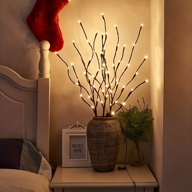 Warm White Led Branch Light, Battery Operated Lighted Branches Vase ...