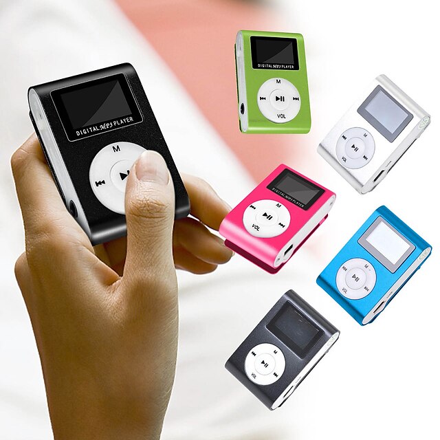  Mini Portable Mp3 Music Player Metal Clip-on Mp3 Player With LCD Screen MP3 Player Support 32GB Micro SD TF Card Sports Music Player
