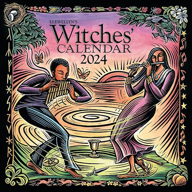 2024 Calendar, 2024 Witches' Calendar Wall Calendar, Halloween Gift