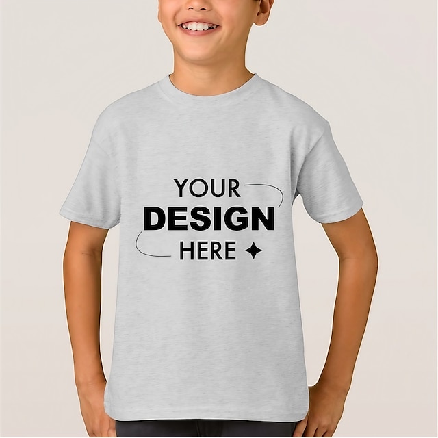  חולצות טריקו מותאמות אישית לגילאי 3-12 שנים לבנים ובנות כותנה הוסף תמונת עיצוב משלך תמונה אישית טי ילדים