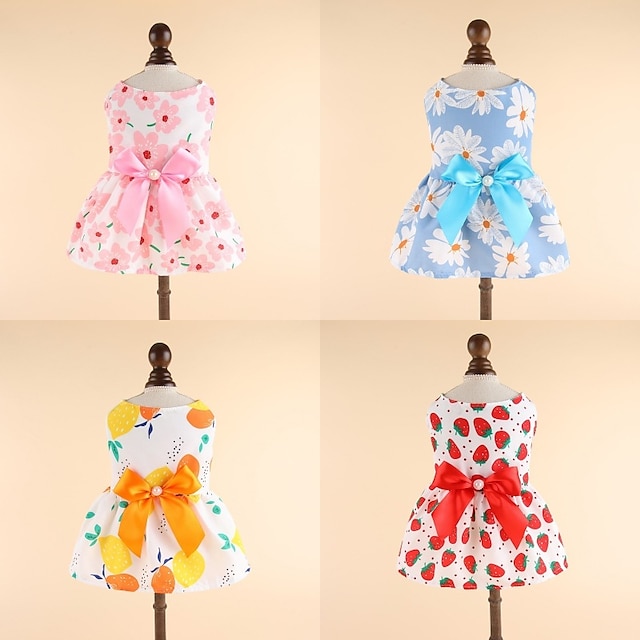  Netizen Spring/Summer Dog Skirt Small and Medium Dog Teddy Cat Pet Clothes Cute Dog Skirt Thin Princess Style